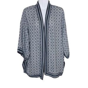 💋Max Studio black/cream geometric design jacket.